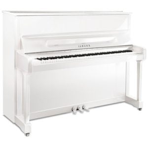 Piano droit Yamaha P121 blanc chrome